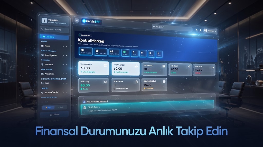 ServisERP AI Dashboard - Finansal kontrol merkezi