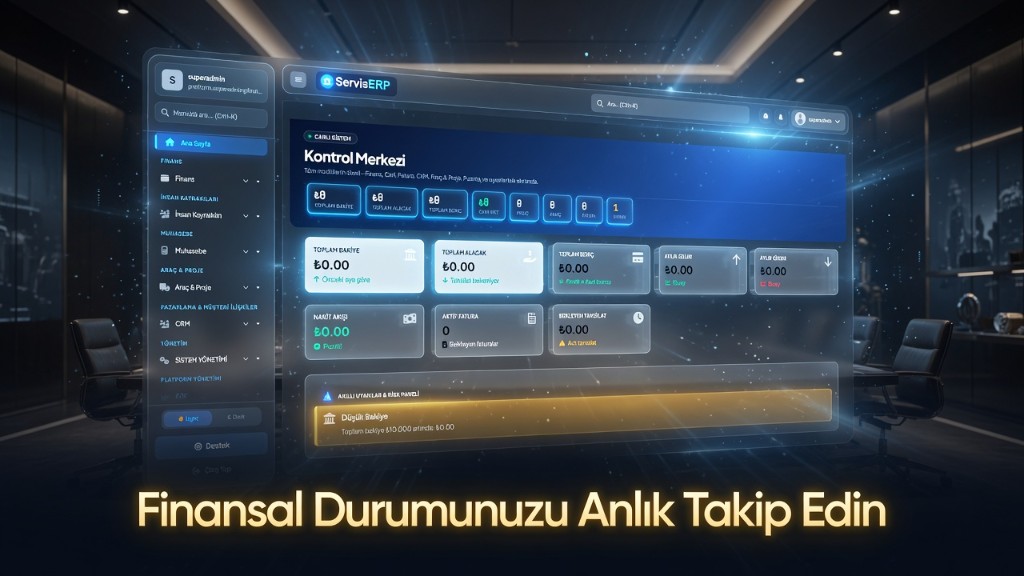 ServisERP finans kontrol merkezi